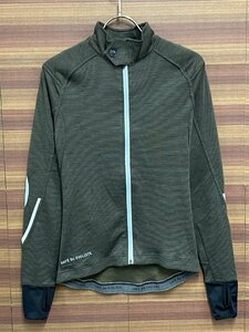 GD719 カフェドシクリステ cafe du cycliste NEW YOLANDE 長袖サイクルジャージ 緑 レディース XS ※ほつれあり