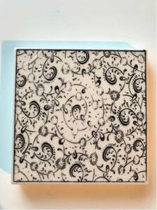 セラミックタイル プリント キュタフヤ陶器 壁材 DIY 花柄 エキゾチックトルコ モノトーン