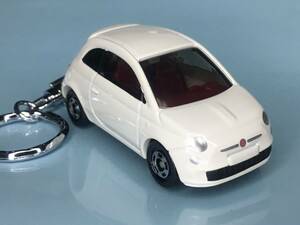 キーホルダー フィアット５００ ホワイト FIAT500 ダイキャスト フィギュア マスコット アクセサリー グッズ