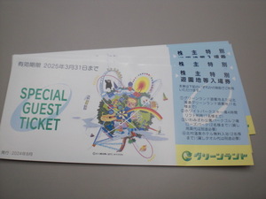 グリーンランド株主特別遊園地等入場券 1枚　数量9