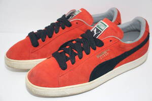 PUMA プーマ　SUEDE スウェード◆27.5cm◆US9.5◆スニーカー◆オレンジxブラック◆中古品◆USA購入