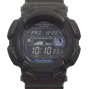 カシオ G-SHOCK ガルフマン 電波ソーラー デジタル 腕時計 メンズ ブラック ファッション小物 GW-9110GY 稼働 CASIO