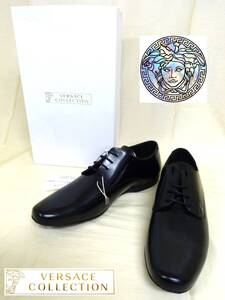 【新品未使用】 ヴェルサーチ VERSACE COLLECTION　43 (約28cm)　紳士靴　ビジネスシューズ　革靴　紐　Made in TURKY