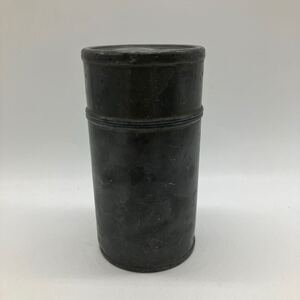 點銅 錫製 古錫 茶入 茶缶 煎茶道具 茶道具 茶筒 茶壺 時代物 中国美術 中国古玩 古道具 骨董 時代物 