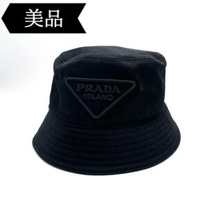 ◇プラダ◇2HC137/コットン/L/ハット/ブランド/帽子