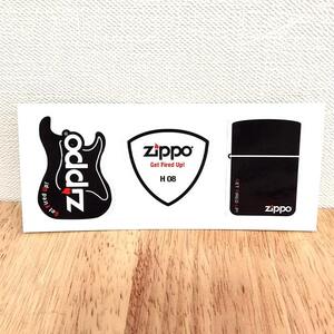 ステッカー ZIPPO正規ライセンス品 ロゴ シール 廃盤 絶版 アメリカン 雑貨 ビンテージ ジッポー レア 珍しい ギター アンティーク