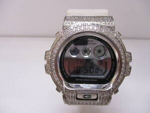 m2354 CASIO カシオ G-SHOCK DW-6900MR カスタム スワロフスキー メンズ 稼働 中古 ゆうパック60サイズ 同梱OK