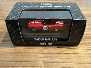 EBBRO RED DIE-CAST MODEL CAR DATSUN FAILADY 未使用品！