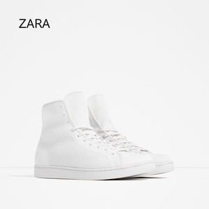 ☆ZARA/ザラ ホワイト スニーカー/メンズ/27cm/白☆新品