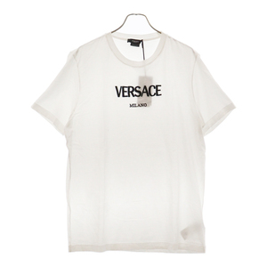 VERSACE ヴェルサーチ Logo Embroidery Tee ロゴ刺繍 半袖Tシャツ ホワイト A89019