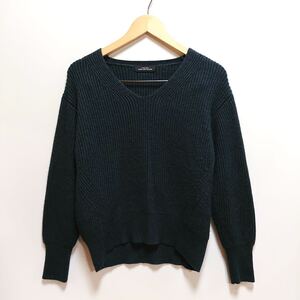 H7911gg UNITED ARROWS green label relaxing (ユナイテッドアローズ グリーンレーベル ) サイズM位 ニット ネイビー レディース Ｖネック