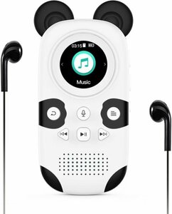 かわいいパンダ ポータブル音楽プレーヤー デジタルオーディオプレーヤー 子供用MP3プレーヤー Bluetooth 5.0 FMラジオ ボイスレコーダー