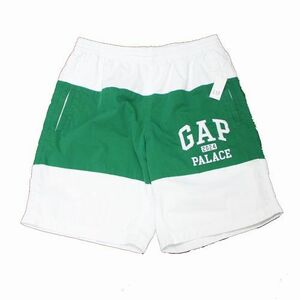 GAP × PALACE 24SS ボートショートパンツ M ホワイト×グリーン