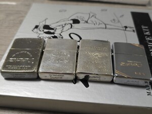 ZIPPO 　イタリック　筆記体　ビンテージ　アメリカンイーグル　リミテッドエディション　4個セット