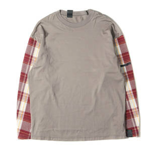 N.HOOLYWOOD Tシャツ サイズ:36 22SS コンパイルライン ロングスリーブTシャツ Compile Line LONG SLEEVE T-SHIRT グレー マゼンタ 日本製