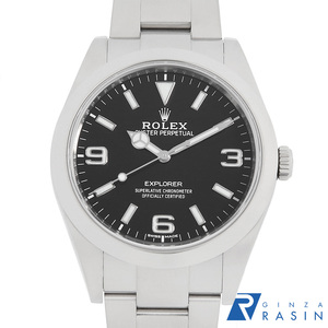 ロレックス エクスプローラーI 後期型 ホワイト369 214270 ブラック ランダム番 中古 メンズ 腕時計　