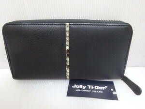 未使用 2022年モデル Jolly Ti-Ger パイソンライン ラウンドファスナー財布 定価12000円