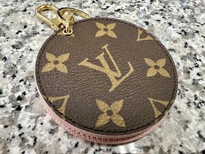 使用頻度少【LOUIS VUITTON ルイヴィトン モノグラム LVミラー コンパクトミラー バッグチャーム M68003】ライトピンク ミラーキーホルダー