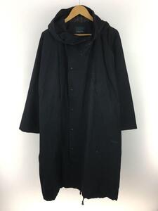 YOHJI YAMAMOTO◆REGULATION/フーデッドコート/2/コットン/NVY/無地/FL-C51-021