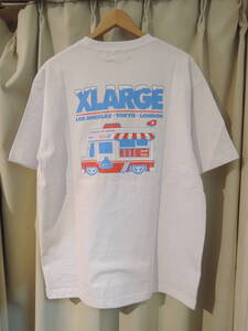 X-LARGE エクストララージ XLARGE S/S TEE XLARGE × 123KLAN ICE CREAM TRUCK 白 Lサイズ 最新人気品 値下げしました！ 送料￥230～