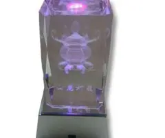 ♥ラスト 九州 山鹿灯籠 伝統工芸品 4色に発光 癒されるクリスタルガラス