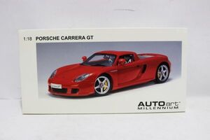 F767H 069 AUTOart オートアート 1/18 Porsche Carrera GT ポルシェカレラGT レッド 78044 ミニカー 長期保管品 中古品