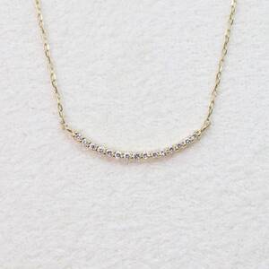 美品 エテ パーティクル ネックレス K18 0.06ct/24-3308