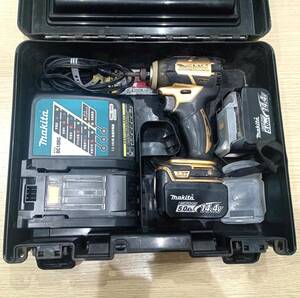 #Y13015【makita/充電式インパクトドライバ /100周年限定/ゴールドカラー/中古品】マキタ TD137DSP1 通電確認済 動作未確認 現状渡し