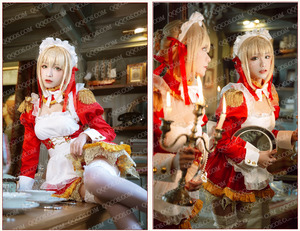 ★コスプレ衣装即納★Fate/Grand Order風 FGO風 ★ネロ★メイド服　★コスプレ衣装★高品質