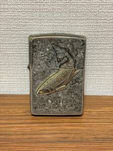 [90s zippo] 1995年 Can you catch me alive ? 魚釣り フィッシング 90年代 ジッポー