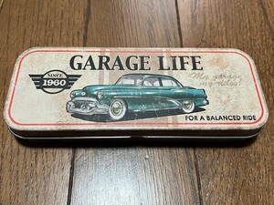 BUICK　ビュイック・スーパー・リビエラ　ガレージ・ライフ　ブリキ　ケース L　1952　オールディーズ　ロカビリー　未使用　送料無料