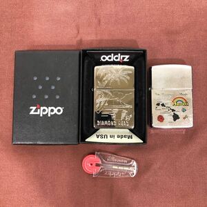 ZIPPO 2点 ジッポ ジッポー Zippo オイルライター ライター ハワイ ダイアモンドヘッド 石付 喫煙具 喫煙グッズ