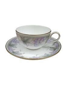 Noritake◆カップ&ソーサー/葡萄柄/金縁/