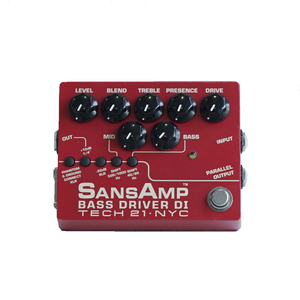 【中古】サンズアンプ ベースドライバーDI TECH21 SansAmp BASS DRIVER DI V2 RED ベース用DI プリアンプ