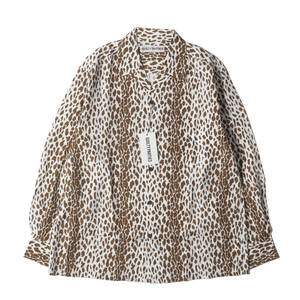 WACKO MARIA ワコマリア シャツ サイズ:M 24SS レオパード柄 オープンカラー レーヨン 半袖シャツ LEOPARD OPEN COLLAR SHIRT ブラウン