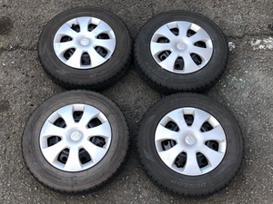 【I-478】■ 日産 モコ MG22S ■ スタッドレス+ホイールセット 145/80R13 ■ DUNLOP DSX-2 ホイールキャップ付き ■