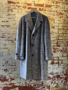 ~70s Richman BROTHERS TWEED CHESTER COAT ヴィンテージ ビンテージ ツイードコート チェスターコート アメトラ トラッド 60s 送料無料