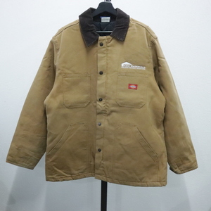 a894 2000年代製 Dickies ディッキーズ ダックジャケット■00s 表記Lサイズ ブラウン カバーオール 中綿 アメカジ ストリート アウター 90s