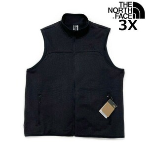 1円～!売切!【正規新品】THE NORTH FACE◆FRONT RANGE FLEECE VEST フリース ベスト フルジップ US限定 刺繍 大きいサイズ(3X)黒181024-37