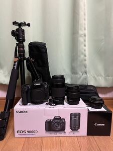 EOS Canon 9000D 一眼レフ、レンズキット、三脚、カバン