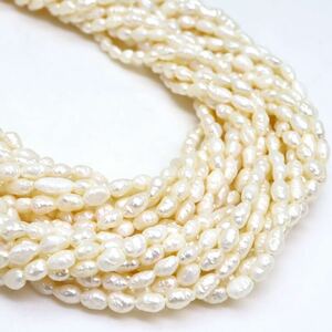 ＊本真珠10連ロングネックレス＊j 約134.8g 約76.0cm パール pearl necklace jewelry DB0/DC0