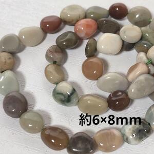 di669/451/SALE！天然石◇アラックスアゲート　約6×8mm1連