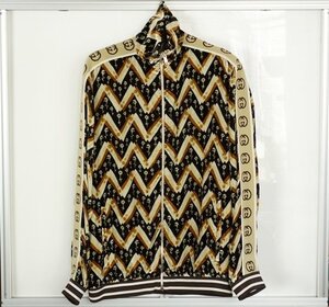 GUCCI グッチ CHEVRON DAISY JACKET&PANTS シェブロン デイジー セットアップ ベロア ジャージ メンズ　服 衣類　中古 1円～【質屋出品】