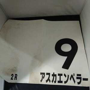 JRA 実使用 ゼッケン アスカエンペラー 酒井学騎手騎乗時 2018年11月11日 東京2レース 2歳未勝利