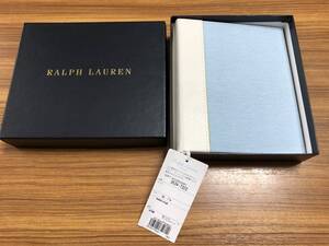 即決【新品箱付き】雰囲気抜群◎RALPH LAUREN アメリカ製 カーフレザーxキャンバス 3穴リング式バインダー仕様 最高級フォトアルバム☆RRL