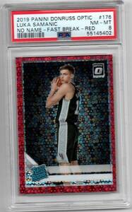 【PSA 9 MINT】2019-20 Panini Donruss Optic Basketball [LUKA SAMANIC] Fast Break Red Rookie Card /85 RC NBA San Antonio Spurs