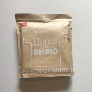 Hanes ヘインズ SHIRO シロ クルーネック Tシャツ Lサイズ　HM1-X201 パックT 白T