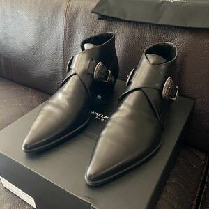 14SS SAINT LAURENT PARIS by Hedi Slimane ダッキーズブーツ　ウエスタンブーツ　サイズ43 サンローランパリ　エディスリマン