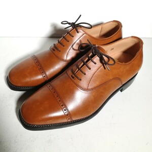 c0376 【新品同様・試着程度】 ★スコッチグレイン SCOTCH GRAIN★ 3536 アシュランス パンチドキャップトゥ 24EEE 茶 革靴