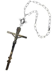 JPG/vintage Collection sampleskull head Gothic Jesus cross necklace